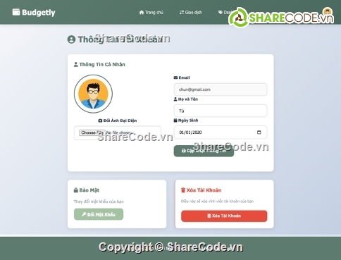 Website quản lý,MVC,chi tiêu,quản lý chi tiêu,.NET